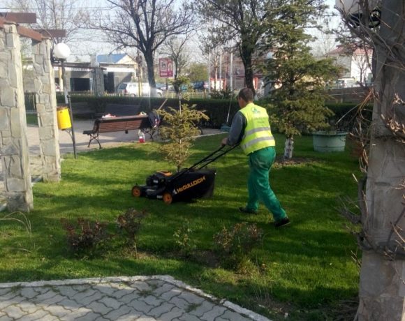 Lucrari intretinere spatiu verde Parc Primaria Voluntari