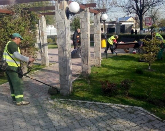 Lucrari intretinere spatiu verde Parc Primaria Voluntari